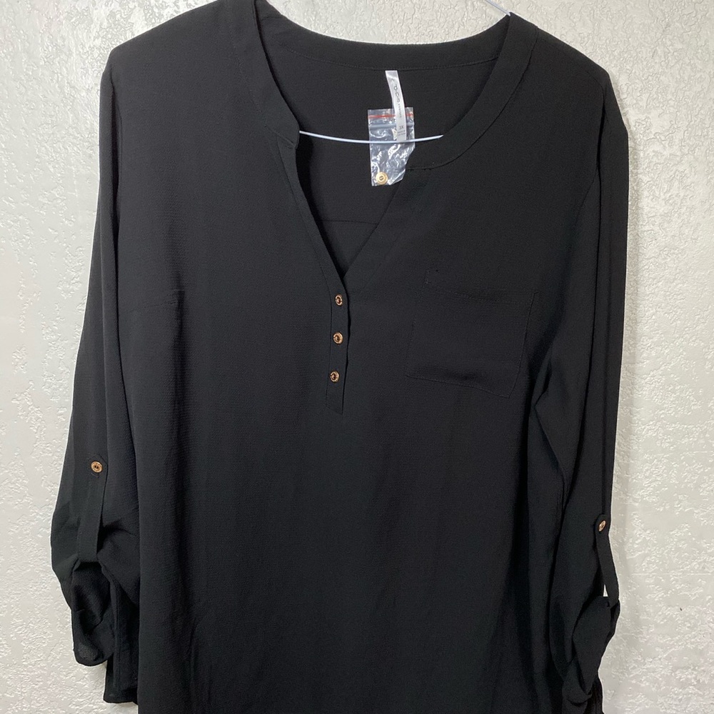 Plus size Black Blouse